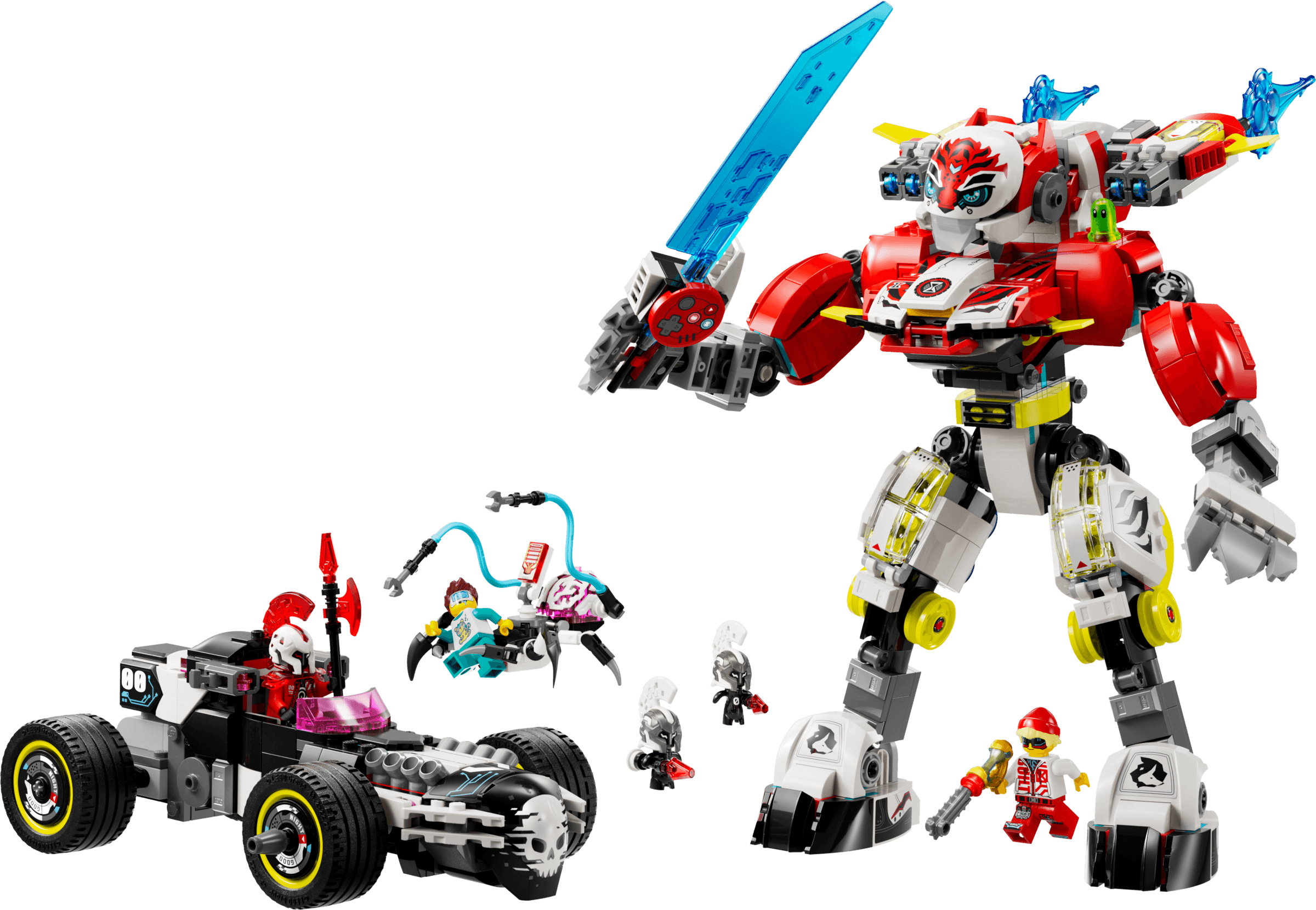 Cooper's Tiger Mech & Zero's Hot Rod Car