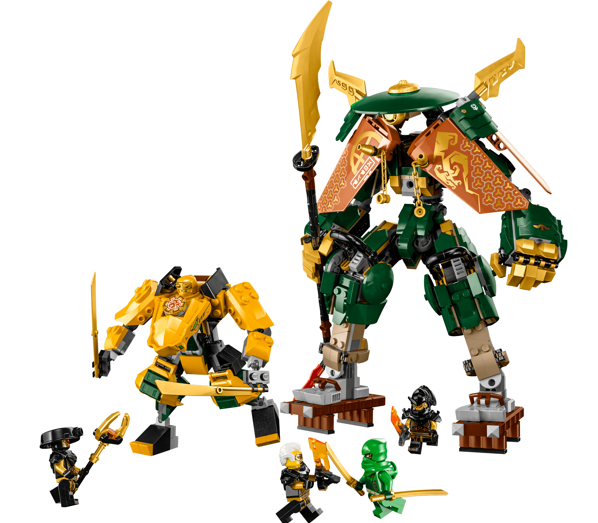 Lloyd and Arin's Ninja Team Mechs