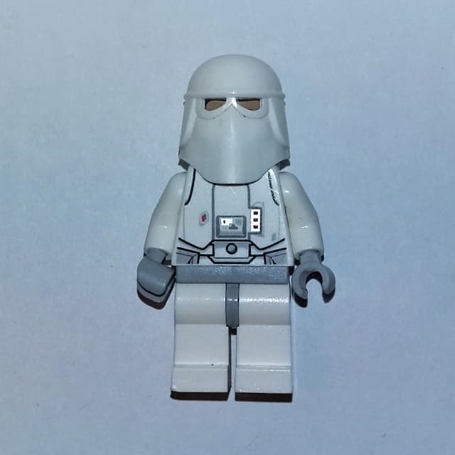Snowtrooper, Light Bluish Gray Hips, Printed Black Head, Light Bluish Gray Hands
