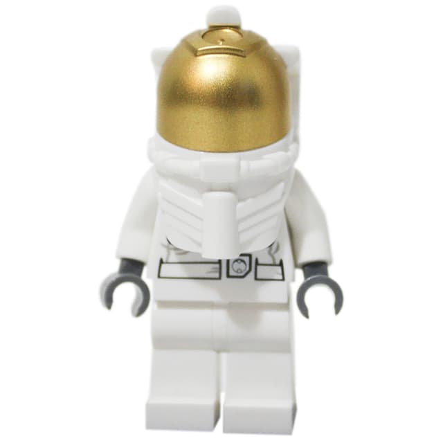Astronaut, White, Diver Helmet, Gold Visor