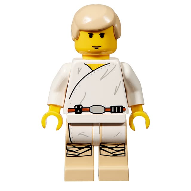 Luke Skywalker, White Robe, Yellow Skin (3626b Head)