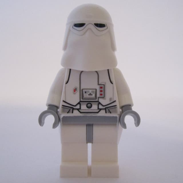 Snowtrooper, Light Bluish Gray Hips, Neck Bracket with Printed 1 x 1 Tile and 1 x 1 Plate with Clip Light, Kama
