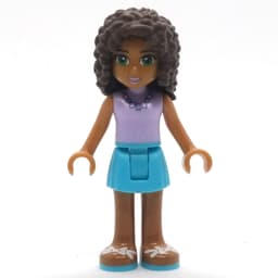 Andrea - Lavender Top, Medium Azure Skirt