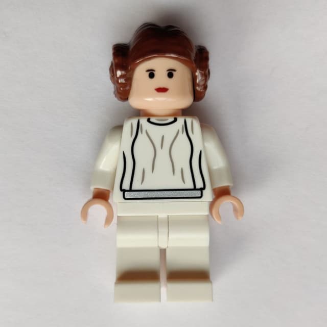 Princess Leia, White Robe, Reddish Brown Hair