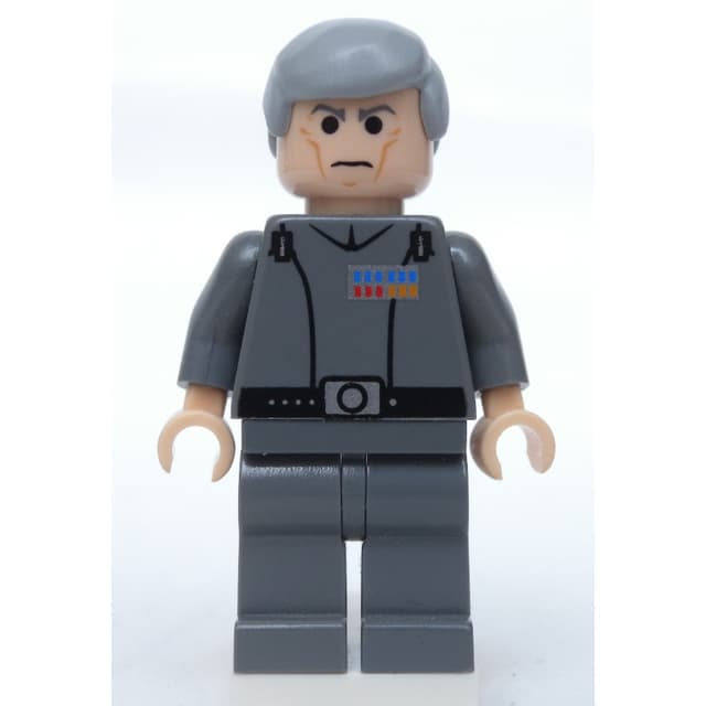 Grand Moff Wilhuff Tarkin, Dark Bluish Gray, Smooth Hair
