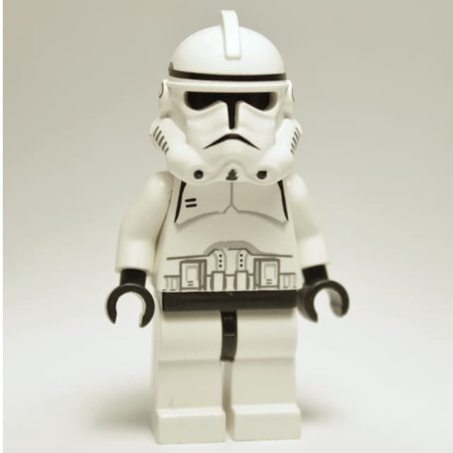 Clone Trooper, Phase II Armor, Plain Black Head, Black Mouth