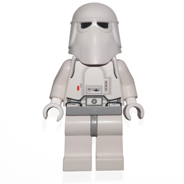 Snowtrooper, Light Bluish Gray Hips, Plain Black Head, White Hands