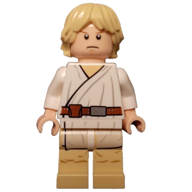 Luke Skywalker, White Robe, Tan Legs, Dual Sided Head