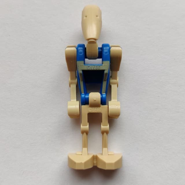 Battle Droid Pilot, Blue Torso with Tan Print, Two Bent Arms
