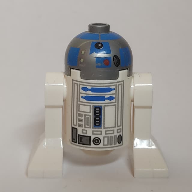 Astromech Droid, R2-D2, Flat Silver Dome, Blue Print