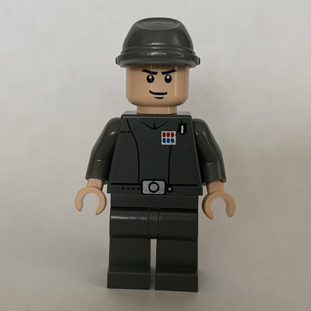 Imperial Officer / Captain / Commandant / Commander, Dark Bluish Gray Uniform, Cavalry Cap, Light Nougat Hands