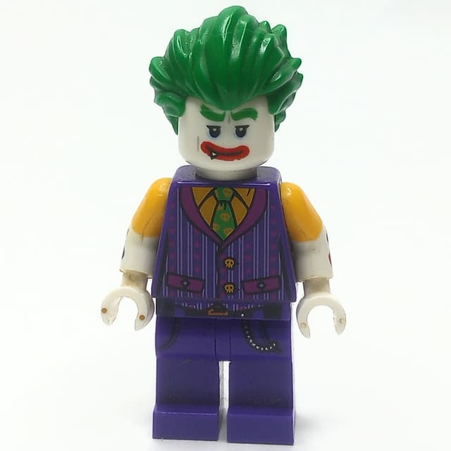 The Joker with Dark Purple Vest and Bright Light Orange Shirt