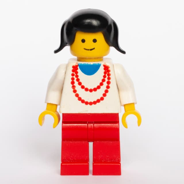 Woman - White Torso, Red Necklace, Red Legs, Black Tails