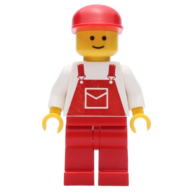 Man - White Torso, Red Overall, Red Cap (3626b Head)