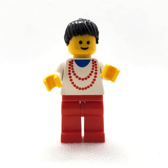 Woman - White Torso, Yellow Necklace, Red Legs, Black Hair