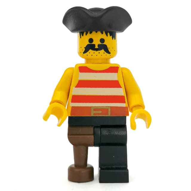 Pirate - Red Stripes, Peg Leg, Black Tricorne