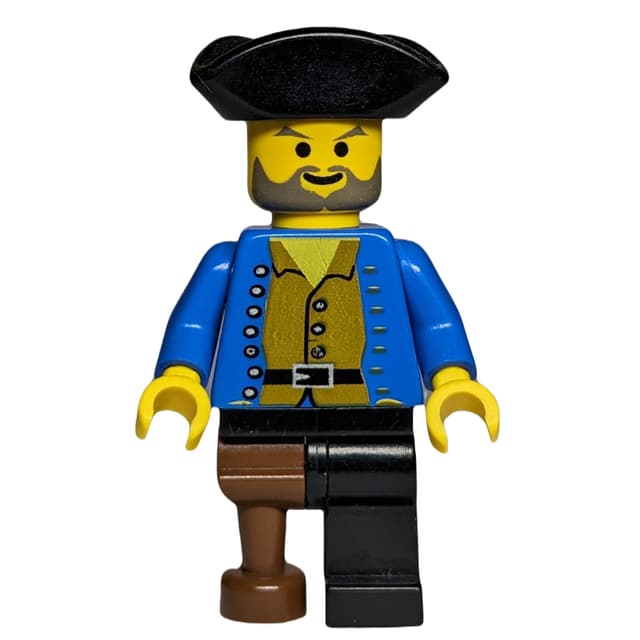 Pirate - Brown Shirt, Peg Leg, Black Tricorne