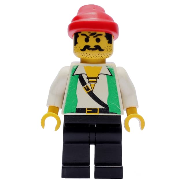 Pirate - Green Vest, Black Legs, Red Bandana