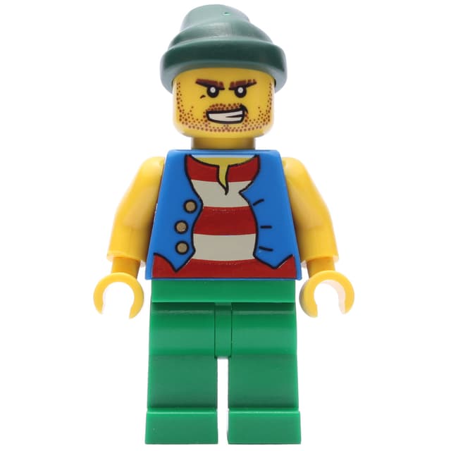 Pirate - Blue Vest, Green Legs, Dark Green Bandana