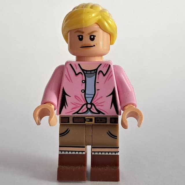 Ellie Sattler, Bright Pink Shirt, Ponytail