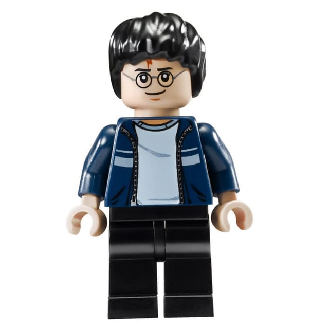 Harry Potter, Open Dark Blue Jacket over White Shirt, Black Legs