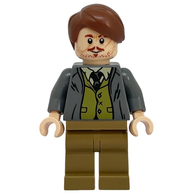 Remus Lupin, Dark Bluish Gray Jacket over Olive Green Vest