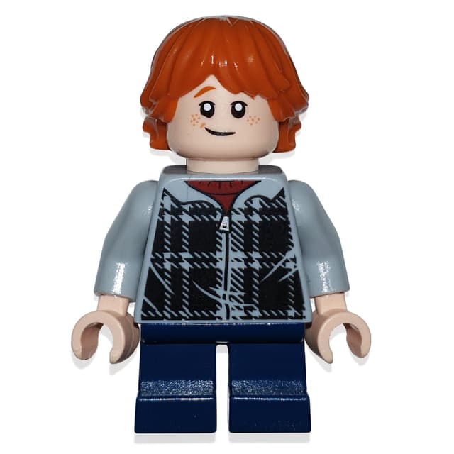 Ron Weasley, Light Bluish Gray Plaid Jacket with Zipper, Short Legs