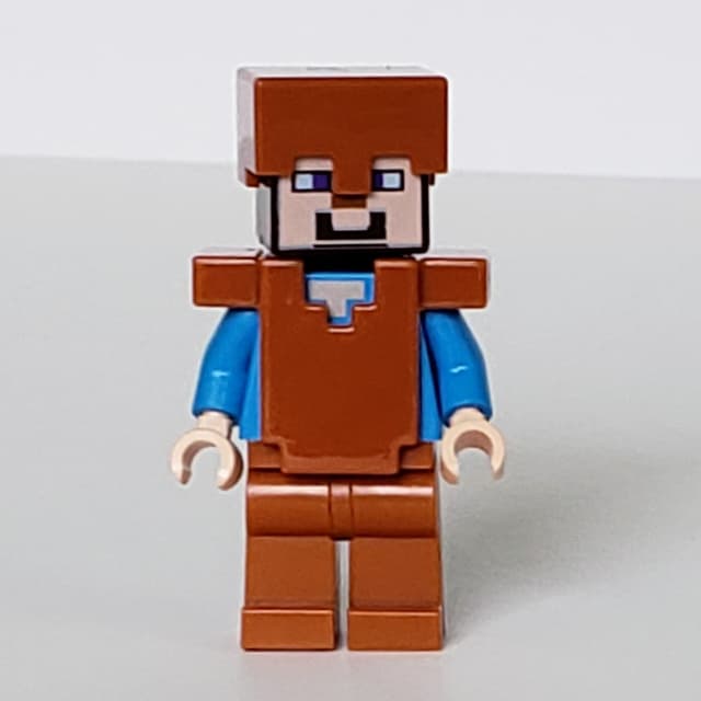 Steve in Dark Orange Helmet and Armor