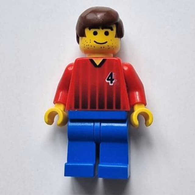 Soccer Player Red Torso, Blue Legs, #4