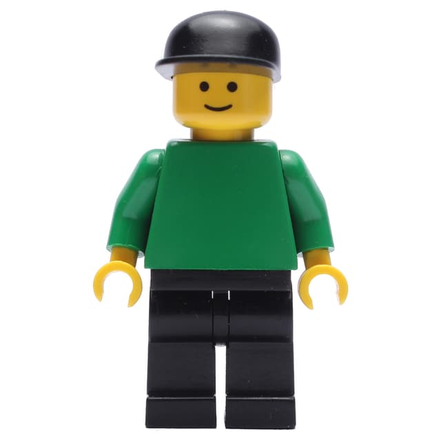 Green Torso, Black Legs, Black Cap