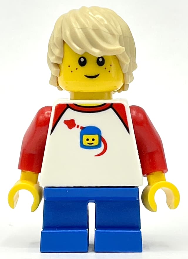 Kid, White Torso, Blue Legs, Tan Hair