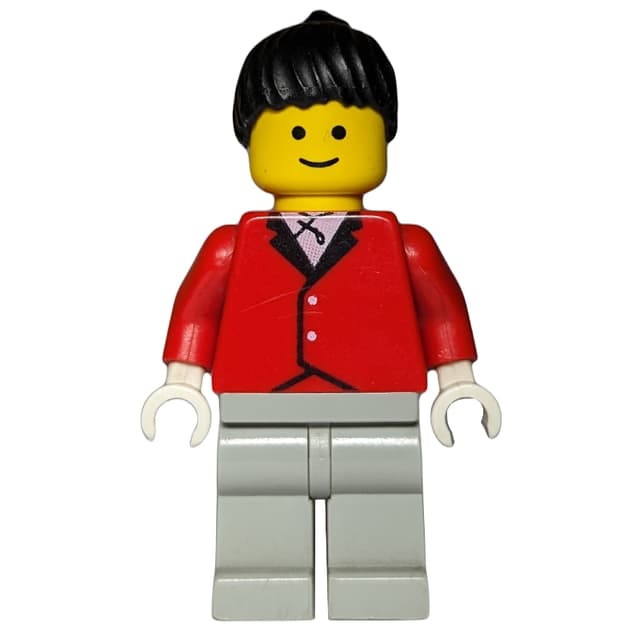 Woman, Red Riding Jacket, Light Gray Legs, Black Hair