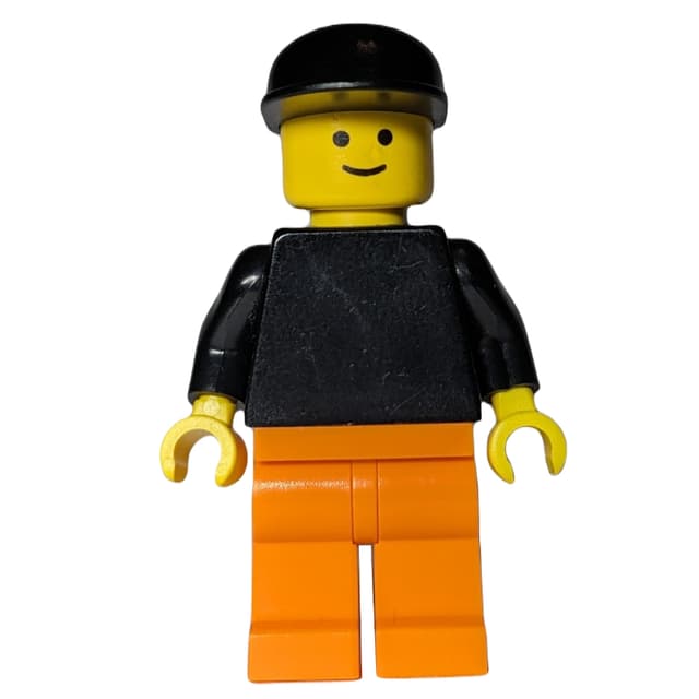 Black Torso, Orange Legs, Black Cap