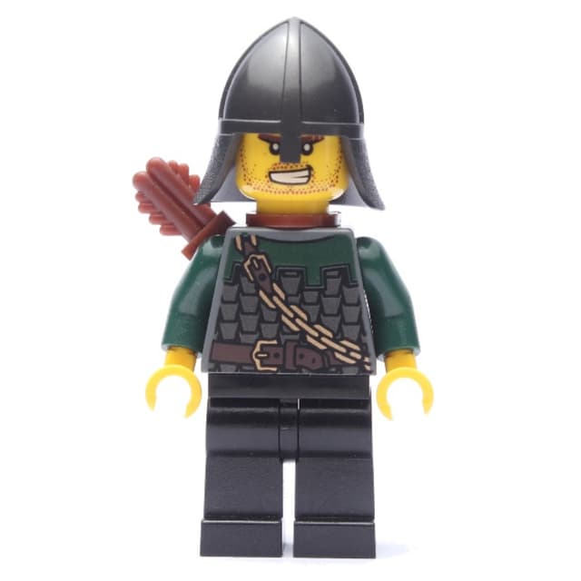 Dragon Knight, Archer, Dark Green, Helmet, Quiver (Pearl Dark Gray)