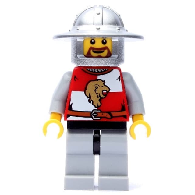 Lion Knight, Wide Brim Helmet, Beard