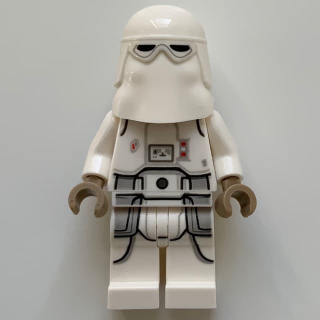Snowtrooper, White Hips, Printed Legs, Dark Tan Hands (3626cpr1709 Head)