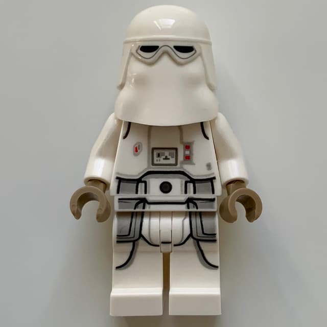 Snowtrooper, White Hips, Printed Legs, Dark Tan Hands (3626cpr1587 Head)