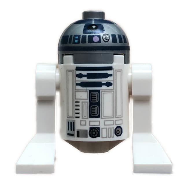 Astromech Droid, R2-D2, Flat Silver Dome, Dark Blue Print with Lavender Dots