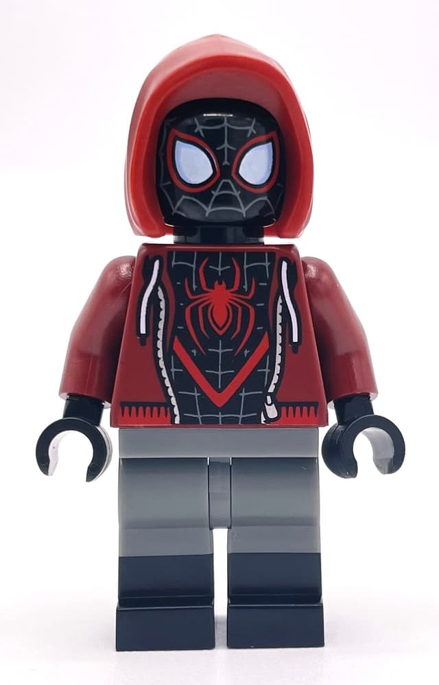Spider-Man (Miles Morales), Dark Red Hoodie, Dual Molded Legs