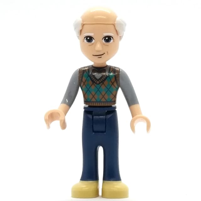 Marcel - Dark Turquoise Top, Dark Blue Pants, Bald Head