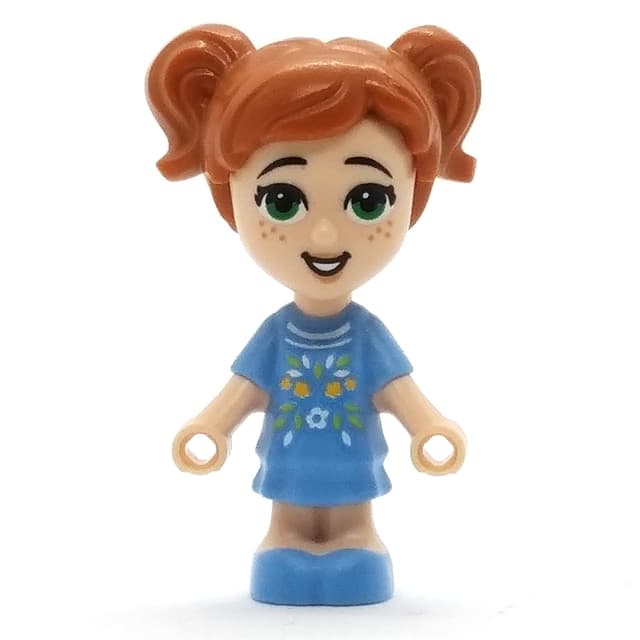 Ava - Microdoll, Medium Blue Dress, Dark Orange Hair