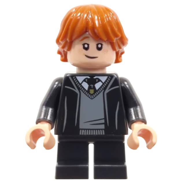 Ron Weasley, Open Gryffindor Robe, Short Black Legs