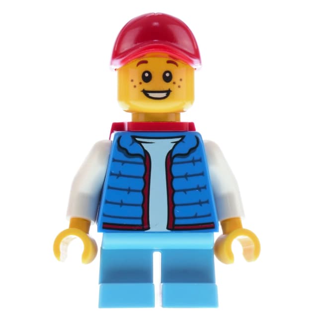 Billy McCloud - Blue Jacket, Red Cap and Backpack