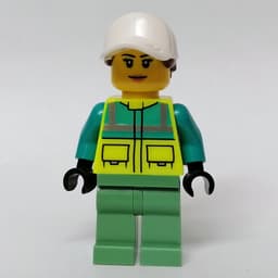 Ambulance Driver, Vibrant Yellow Safety Vest, White Cap