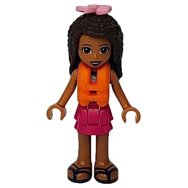 Andrea - Dark Blue Top, Magenta Skirt, Live Jacket