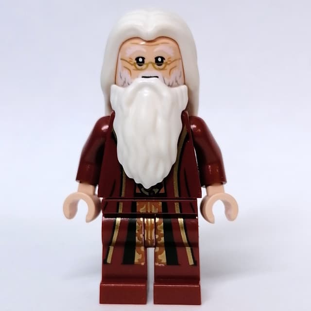 Albus Dumbledore, Dark Red Robes, White Hair and Beard