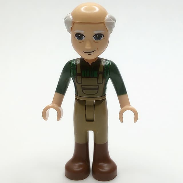 Marcel - Dark Green Shirt, Dark Tan Overall, Bald Head