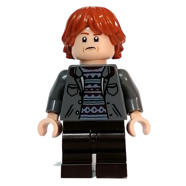 Ron Weasley, Dark Bluish Gray Jacket, Medium Dark Brown Legs