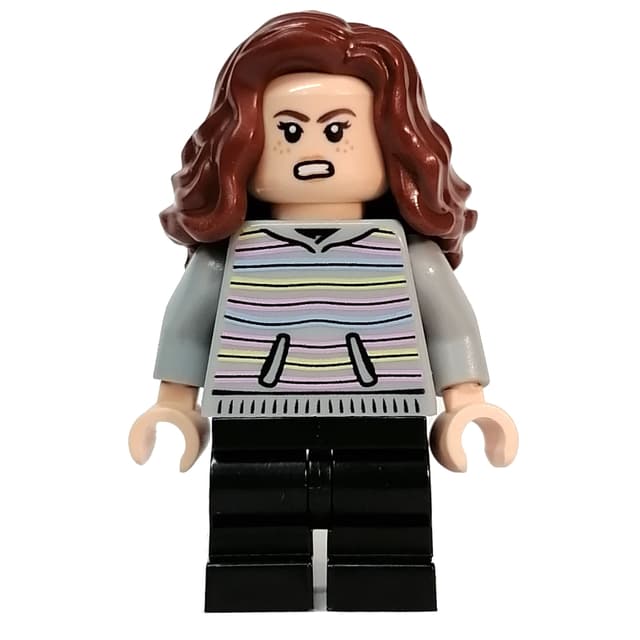 Hermione Granger, Light Bluish Gray Sweater with Stripes, Medium Black Legs