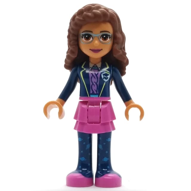 Olivia - Dark Blue Jacket, Dark Pink Skirt